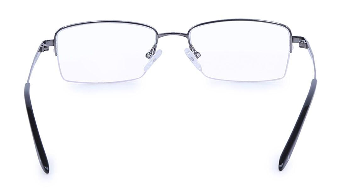 Silver Rectangle Semi-Rimmed Eyeglasses (TW1031MHM1|52)