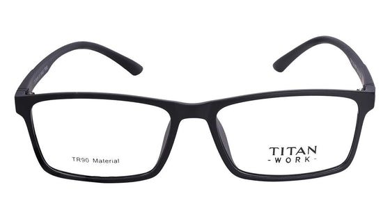 Black Rectangle Rimmed Eyeglasses (TW1106MFP1|55)