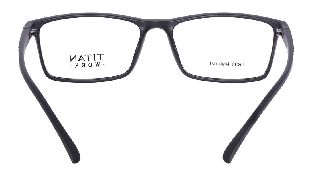 Black Rectangle Rimmed Eyeglasses (TW1106MFP1|55)
