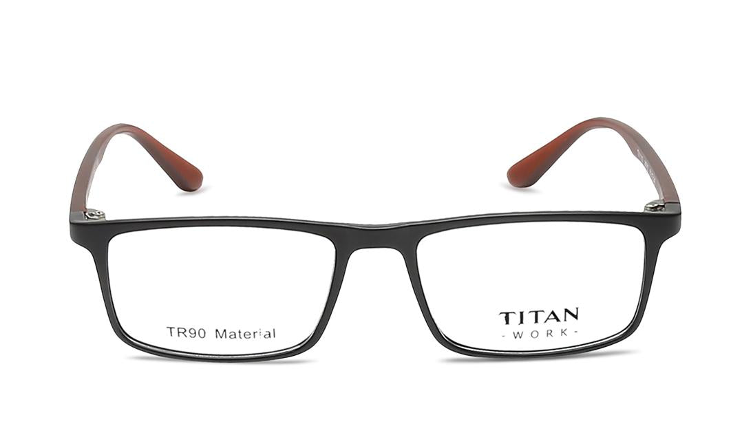 Black Rectangle Rimmed Eyeglasses