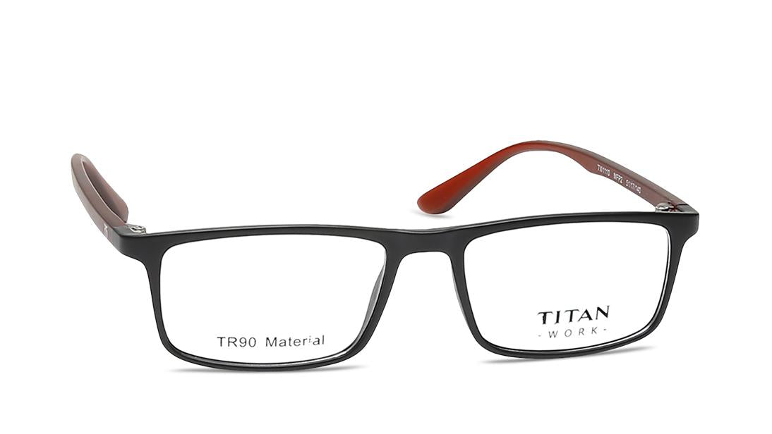 Black Rectangle Rimmed Eyeglasses