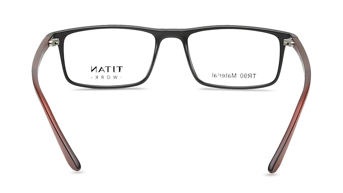 Black Rectangle Rimmed Eyeglasses
