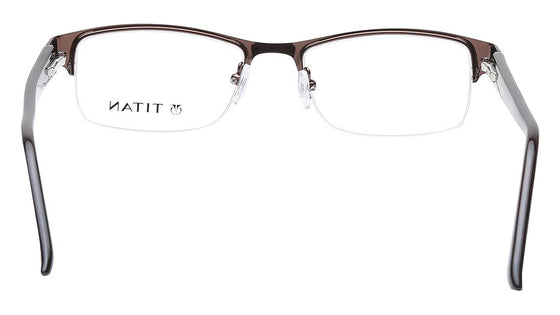 Brown Rectangle Semi-Rimmed Eyeglasses (TW1127WHM1|50)