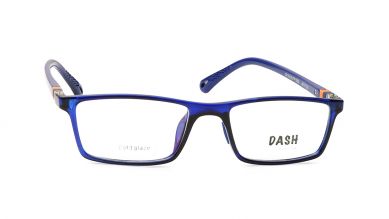 Blue Rectangle Rimmed Eyeglasses (DK1045UFP1MBLV|43)