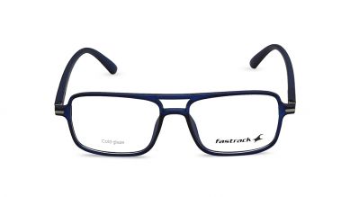 Blue Square Rimmed Eyeglasses (FT1201MFP1V|53)