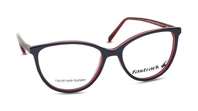Fluid Blue Cateye Rimmed Eyeglasses  (FT1226WFP4MBUV|52)