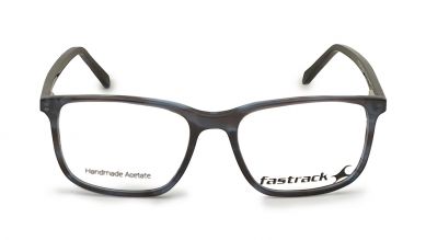 Fluid Grey Rectangle Rimmed Eyeglasses (FT1227UFP1MPRV|52)