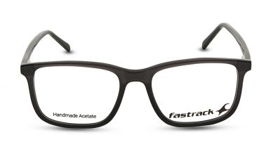 Fluid Black Rectangle Rimmed Eyeglasses (FT1227UFP5MBKV|52)