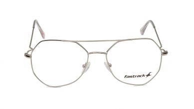 Silver Pilot Rimmed Eyeglasses (FT1266MFM1MSLV|55)