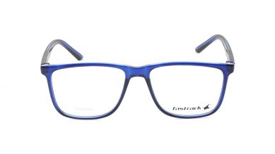 Blue Rectangle Unisex Eyeglasses (FT1277UFP3MBKV|54)