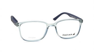 Blue Rectangle Unisex Eyeglasses (FT1281UFP2MBUV|52)