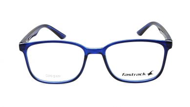 Blue Rectangle Unisex Eyeglasses (FT1281UFP5MBKV|52)