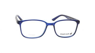 Blue Rectangle Unisex Eyeglasses (FT1281UFP5MBKV|52)