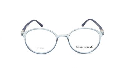 Blue Round Unisex Eyeglasses (FT1282UFP3MBUV|50)