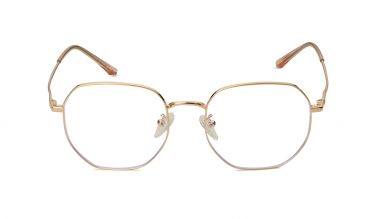 Gold Square Unisex Eyeglasses ( FT1337UFM4MGLV|51)