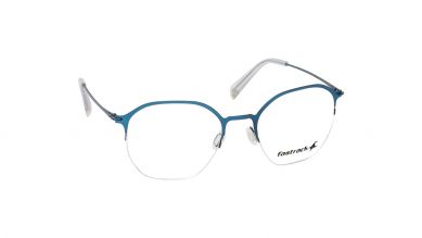 Black Semi-Rimmed Unisex Eyeglasses (FT1358UHM1LBUV|53)