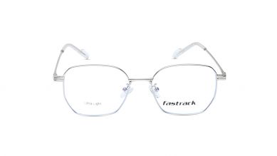 Silver Square Unisex Eyeglasses ( FT1376UFM2MSLV|53)