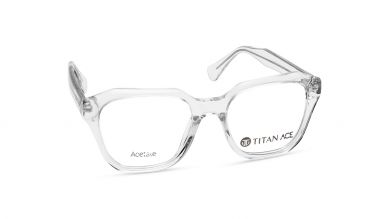 Transparent Rimmed Unisex Eyeglasses (TA0081UFP2MTRV|50)