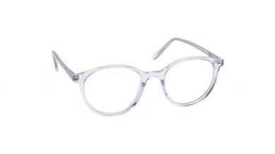 Transparent Rimmed Unisex Eyeglasses (TA0084UFP5MTRV|48)