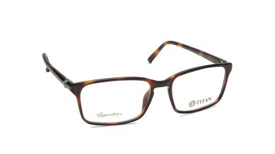 Brown Rectangle Men Eyeglasses (TF1152MFC3V|53)