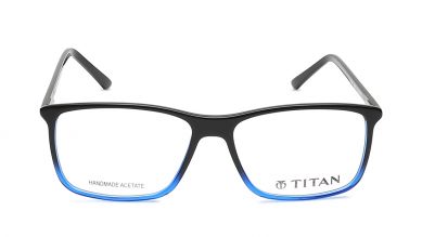 Black Square Rimmed Eyeglasses (TI1034MFP3V|58)