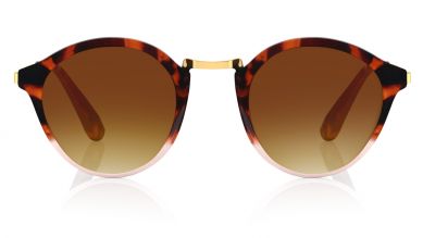 Brown Orange Oval Women Sunglasses (C085BR2F|54)