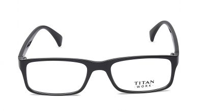 Black Rectangle Rimmed Eyeglasses (E1391B1A1|50)