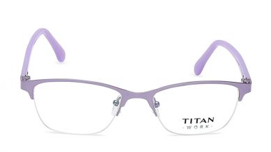 Purple Square Semi-Rimmed Eyeglasses (EW1022WHM1|51)
