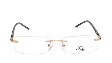 Gold Rectangle Rimless Eyeglasses (EW1052MRM1|54)