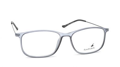 Grey Rectangle Rimmed Eyeglasses (FT1076WFC6|53)