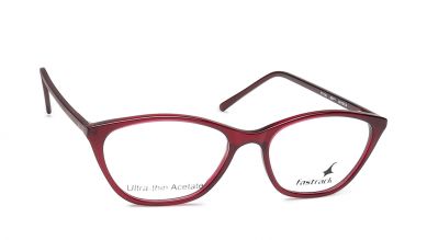 Maroon Cateye Rimmed Eyeglasses  (FT1151WFP1|50)