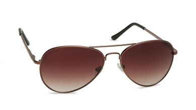 Brown Aviator Men Sunglasses (M069BR1|58)
