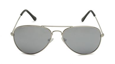 Silver Aviator Men Sunglasses (M138BK4|58)