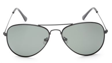Black Aviator Men Sunglasses (M138GR5P|59)