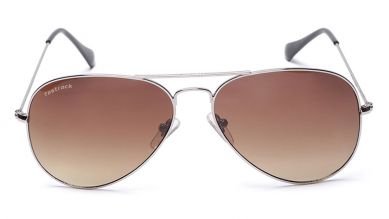 Grey Aviator Men Sunglasses (M165BR11|57)