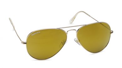 Gold Aviator Men Sunglasses (M165BR23G|57)