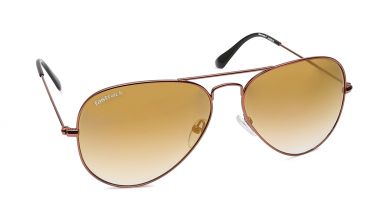 Gold Aviator Men Sunglasses (M165BR37G|58)