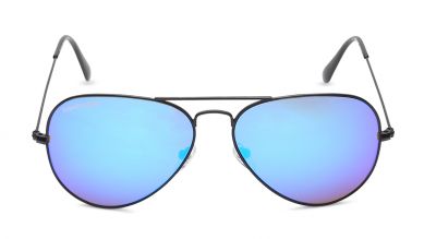 Black Aviator Men Sunglasses (M165BU24G|57)