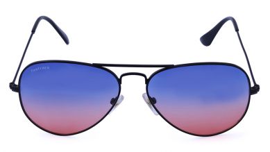 Black Aviator Men Sunglasses (M165BU34|58)