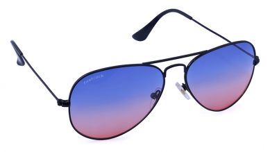 Black Aviator Men Sunglasses (M165BU34|58)