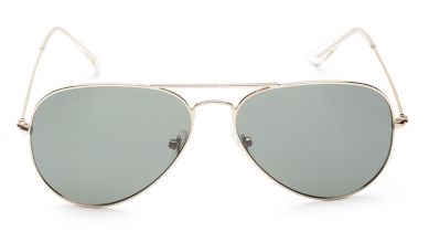 Gold Aviator Men Sunglasses (M165GR1|57)