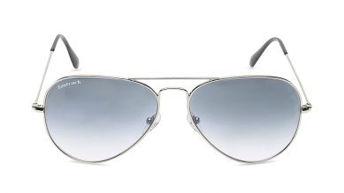 Silver Aviator Men Sunglasses (M165GY20G|57)