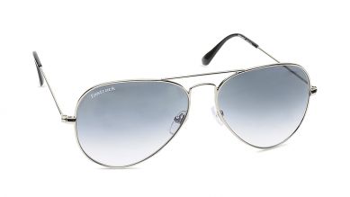 Silver Aviator Men Sunglasses (M165GY20G|57)