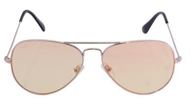 Gold Aviator Men Sunglasses (M165YL26|58)
