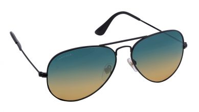 Black Aviator Men Sunglasses (M165YL27|58)