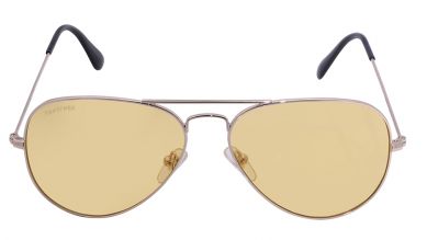 Gold Aviator Men Sunglasses (M165YL31|58)