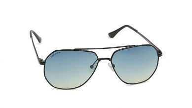 Black Aviator Unisex Sunglasses (M186BU3|58)