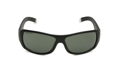 Black Wraparound Men Sunglasses (P089GR3|61)