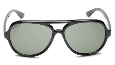 Black Aviator Men Sunglasses (P358BK2|57)