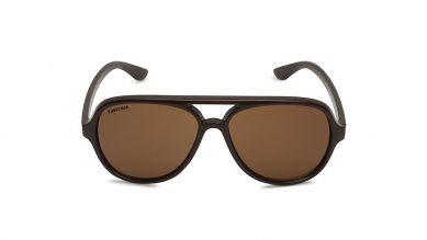 Brown Aviator Men Sunglasses (P358BR1|57)